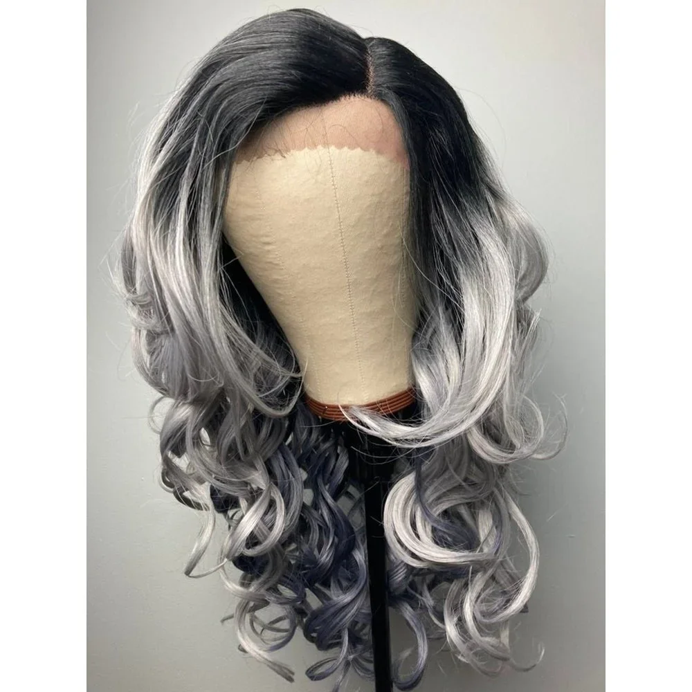 Ombré Gray Lace Front Wig